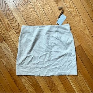 NWT Beige suede mini skirt